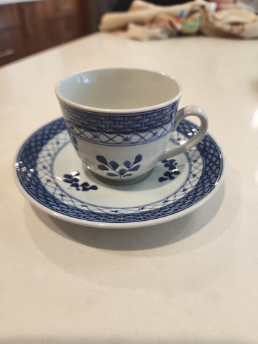 Royal Copenhagen Tranquebar Blue Espresso Cup & Saucer 2124