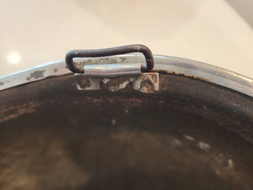 WWII US Army M1 Front Seam Swivel Bail Pot Helmet