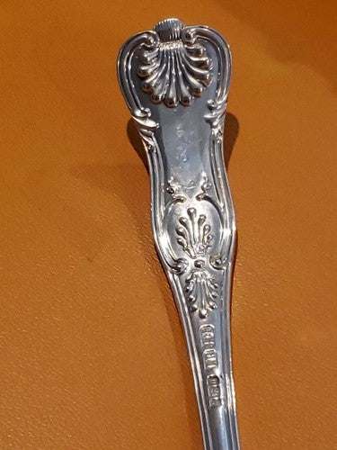 Antique  Sterling Silver 12" Kings Pattern Ladel Sheffield Joseph Rodgers