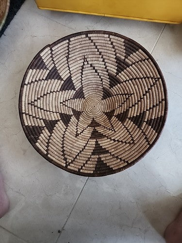 Vintage Hand Woven Basket 14"