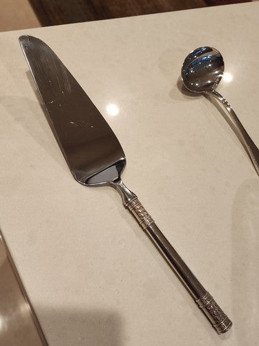 Aegean Weave Plain By Wallace Sterling Silver Pie Server  11 1/2"