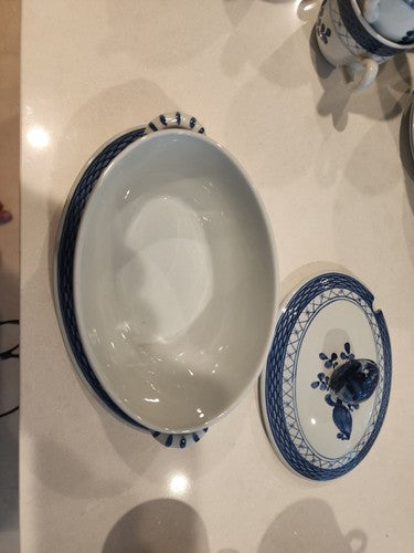 Royal Copenhagen Blue Tranquebar Gravy Boat with Lid No 1016