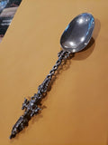 Exquisite Antique Sterling Silver St. John Spoon England Samuel Boyce Landeck 9"