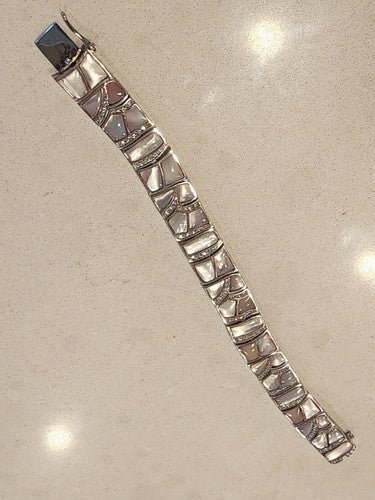 Beautiful SETA Sterling Silver 925 CZ Diamond Bracelet & Pendant