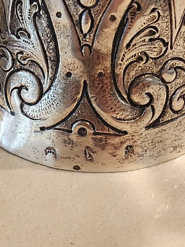 Pair Antique Wedding Cup Marriage Wager Figural 800 Silver Neresheimer & Sohne