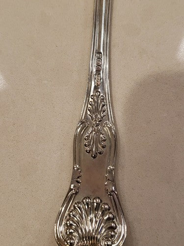 James Dixon Sons Sheffield Sterling Silver 9" Serving Spoon Kings Pattern