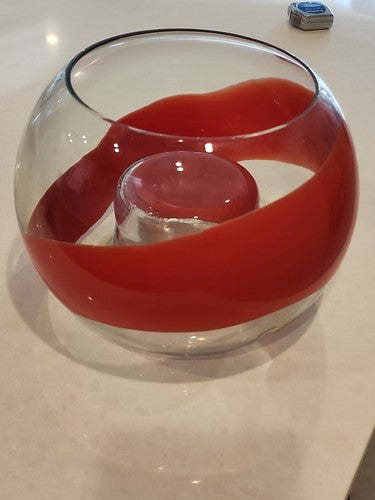 Signed La Murrina Murano Art Glass Sculpture 9" Gianmaria Potenza Bowl