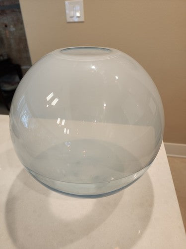 BARBINI Signed 13" Globe Orb Vase Murano MCM Art Glass Anthropomorphic Shape