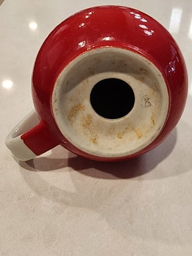 Chinese Red Hall Handle Salt Shaker