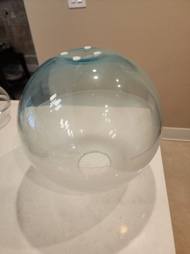 BARBINI Signed 13" Globe Orb Vase Murano MCM Art Glass Anthropomorphic Shape