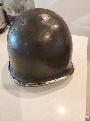 WWII US Army M1 Front Seam Swivel Bail Pot Helmet
