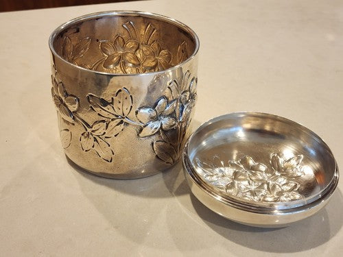 5" Italian 800 Silver Canister/Tea Caddy 250g 5"
