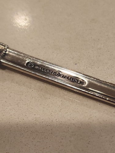 Wallace Sterling AEGEAN WEAVE (1970) Pierced BON BON / NUT SPOON-No Mono