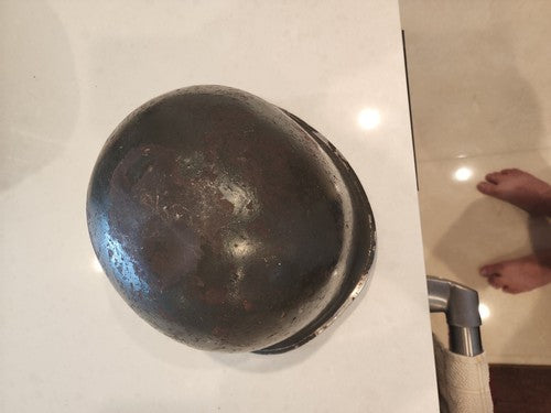 WWII US Army M1 Front Seam Swivel Bail Pot Helmet
