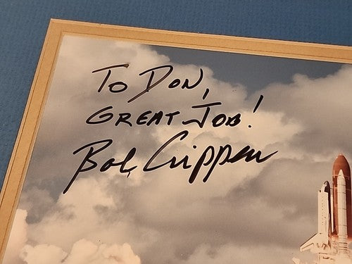BOB CRIPPEN ASTRONAUT SIGNED AUTO STS FIRST SHUTTLE LAUNCH SPACE SHOTS 54 CARD