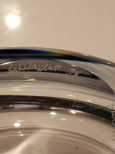 Gullaskruf Art Glass Vase Sweden SIGNED 7" x 5" x 5"