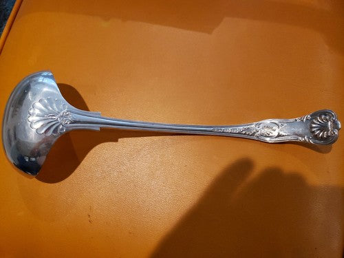 Antique  Sterling Silver 12" Kings Pattern Ladel Sheffield Joseph Rodgers