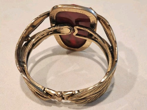 Beautiful Large Monique Leshman Feather Spring Cuff