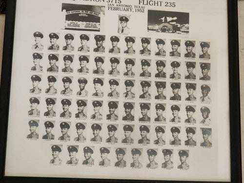 Vintage Lackland Air Force Base Frame Photo 1952 San Antonio Texas Squadron 3715
