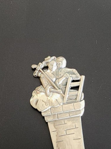 Sterling Children Spoon Shepherdess & Chimney Sweep Horsen Solvvarefabrik