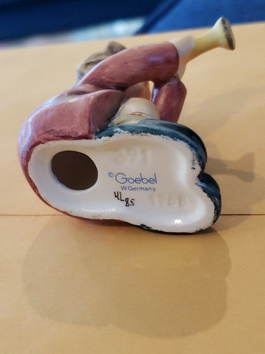 Goebel HUMMEL W. Germany 2.5" Figurine GIRL WITH TRUMPET #391 1968