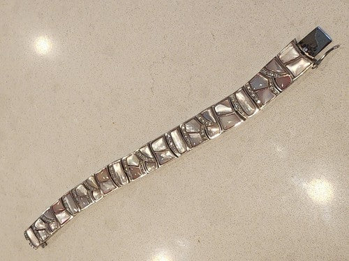 Beautiful SETA Sterling Silver 925 CZ Diamond Bracelet & Pendant