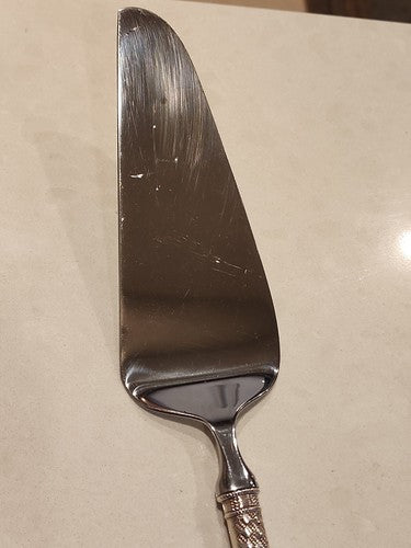 Aegean Weave Plain By Wallace Sterling Silver Pie Server  11 1/2"
