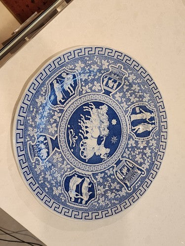 Transferware SPODE Blue Room Collection Traditions Series Greek 10” Blue Plate