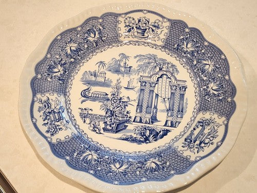 SPODE ENGLAND BLUE ROOM COLLECTION PAGODA 10 1/4" DINNER PLATE