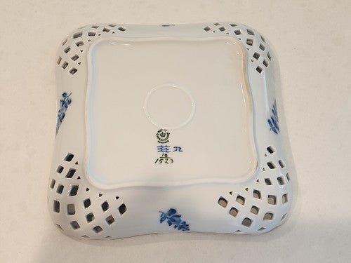 Vintage Royal Copenhagen Blue Flowers Reticulated 9" Serving Dish