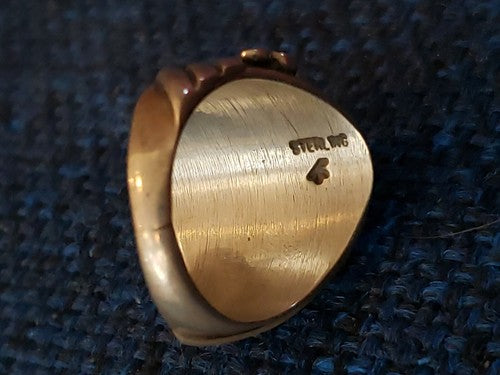 Vintage Navajo Sterling Silver & Turquoise Ring Size 8.5