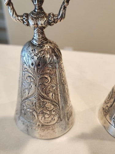 Pair Antique Wedding Cup Marriage Wager Figural 800 Silver Neresheimer & Sohne