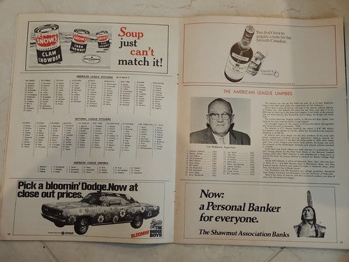 1968 Boston Red Sox vs Oakland A's Championship Series Program at Fenway Park
