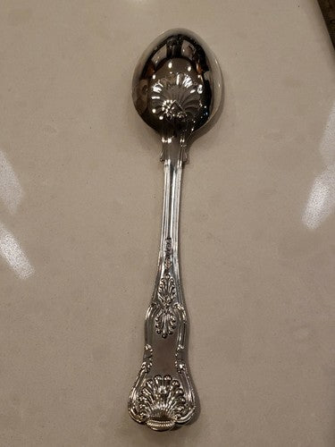 James Dixon Sons Sheffield Sterling Silver 9" Serving Spoon Kings Pattern