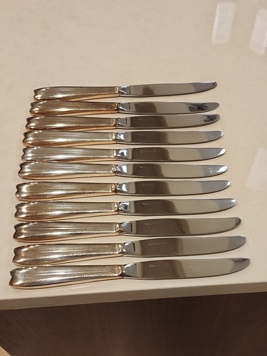 Tiffany Co Sterling Silver 9" Knife  Set of 10 Cordis Pattern