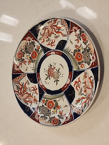 Antique 19th Century Japanese Imari Hand Painted Charger Plate 12"