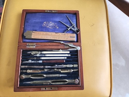 OLD STANLEY TECHNICAL DRAWING SET ENGLAND 1880