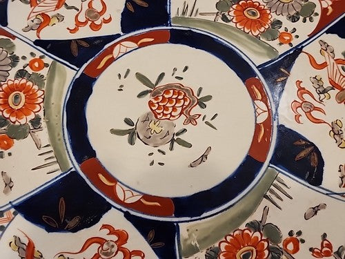 Antique 19th Century Japanese Imari Hand Painted Charger Plate 12"
