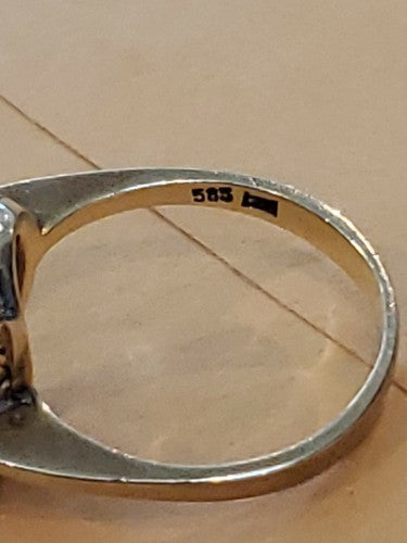 14K Yellow Gold 4ct Citrine Cocktail Ring Size 7.75 with Fillagree Setting