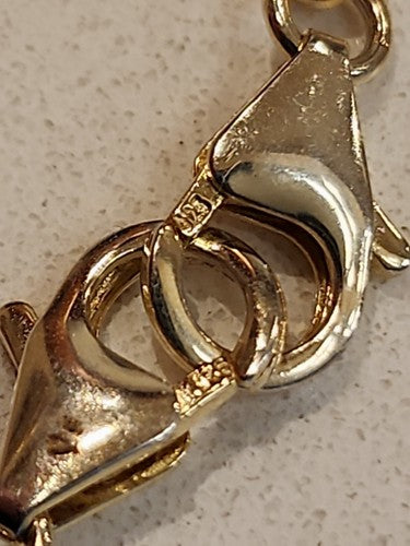 14K Gold Plated Over 925 Sterling Silver Paper Clip Stacking Necklace 24"
