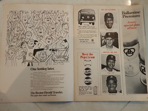 1968 Boston Red Sox vs Oakland A's Championship Series Program at Fenway Park