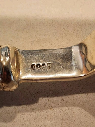 Huge Sterling Silver Salad Serving Fork And Spoon