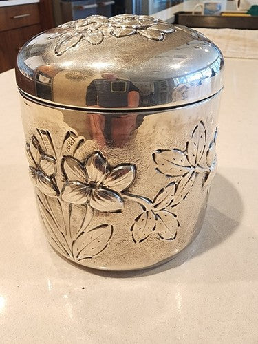 5" Italian 800 Silver Canister/Tea Caddy 250g 5"