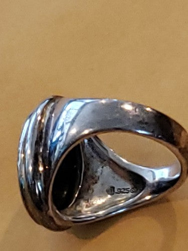 Sterling Carolyn Pollack Relios Turquoise Southwest Ring Stone 925 Bear Moon 7.5