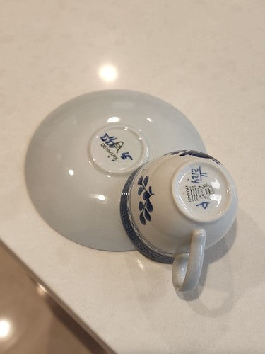 Royal Copenhagen Tranquebar Blue Espresso Cup & Saucer 2124