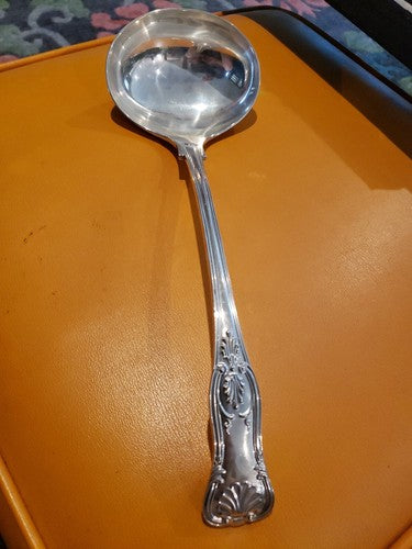Antique  Sterling Silver 12" Kings Pattern Ladel Sheffield Joseph Rodgers