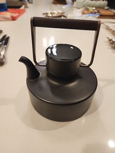 Teapot Black Matte Porcelain Tapio Wirkkala By Rosenthal Pot Vintage Mid century