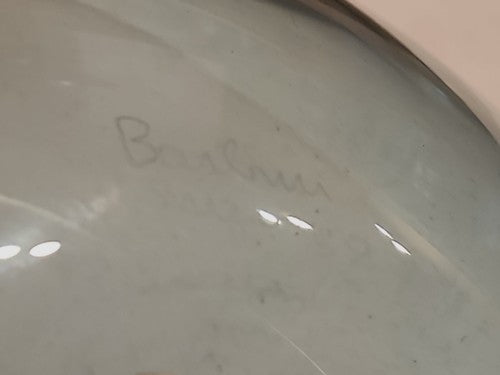 BARBINI Signed 13" Globe Orb Vase Murano MCM Art Glass Anthropomorphic Shape