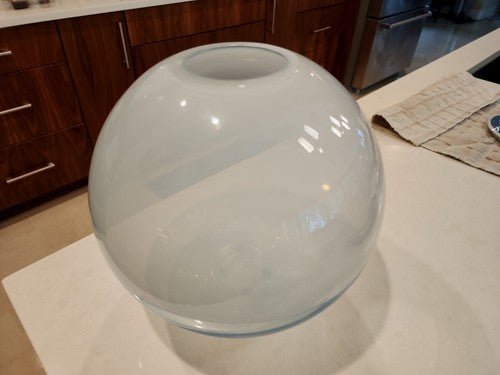 BARBINI Signed 13" Globe Orb Vase Murano MCM Art Glass Anthropomorphic Shape