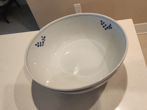 ROYAL COPENHAGEN Tranquebar Salad Bowl Blue 10" Serving Rose Vintage 11/958